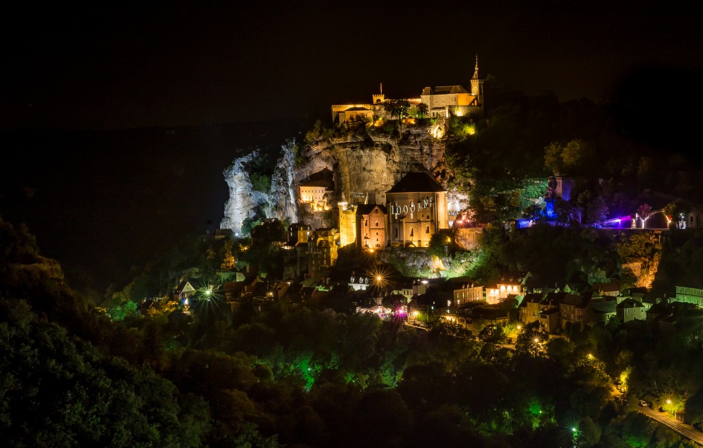 Rocamadour at night, France