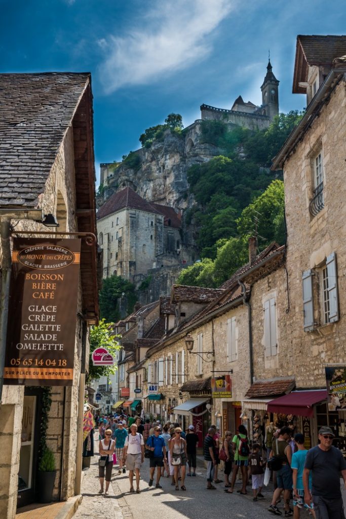 The streets of Rocamadour, France