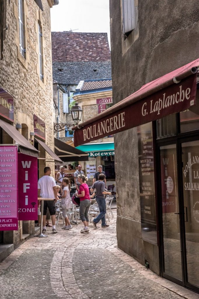 The cobbled streets of Sarlat, France