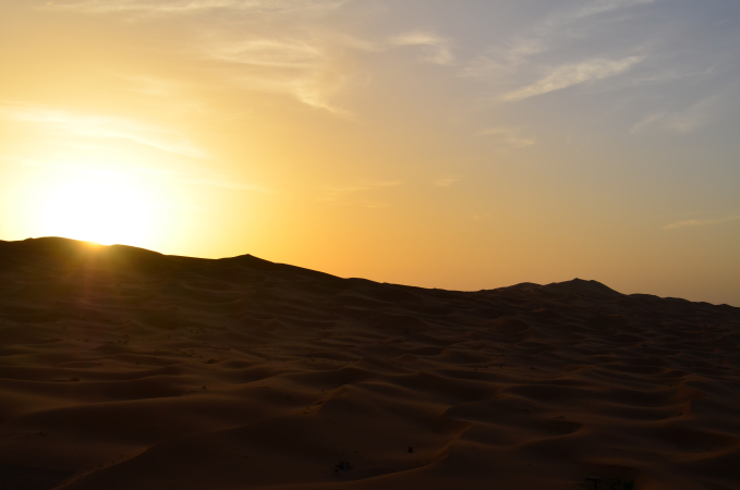 sunrise in Erg Chebbi, Sahara, Morocco