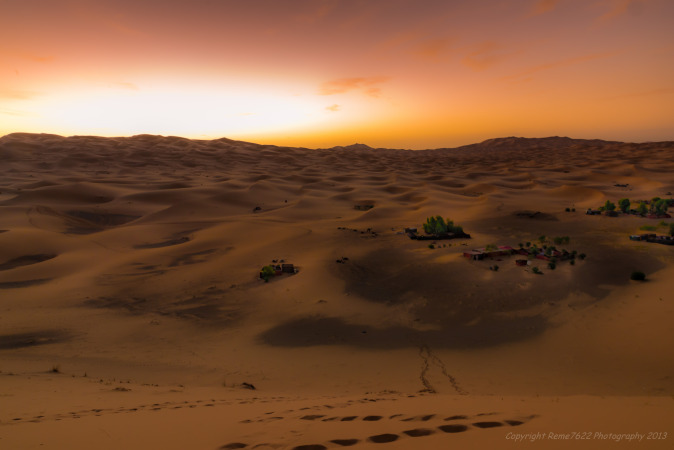 Desert camps in the sahara, Erg Chebbi, Morocco