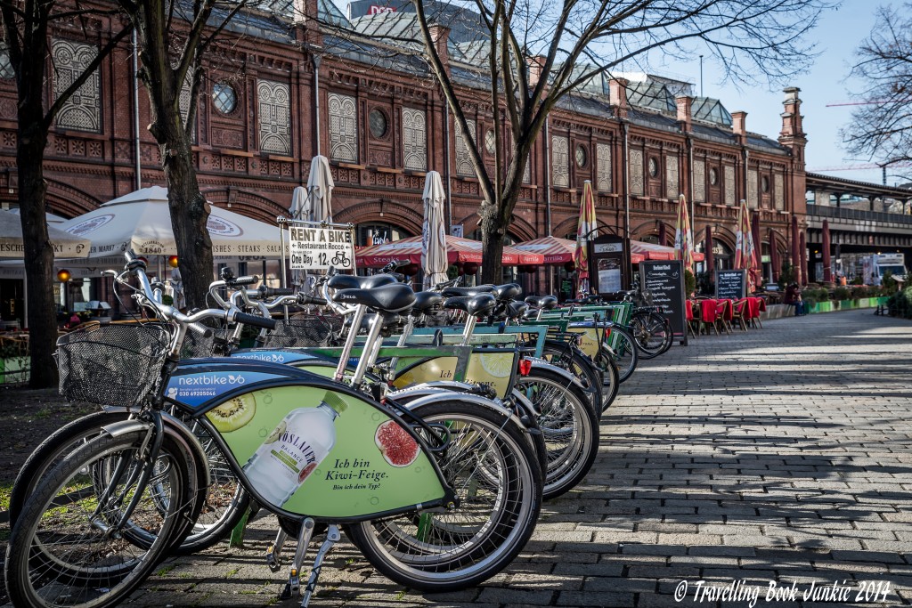 Early morning sun drenched market square, Mitte, Berlin, Germany