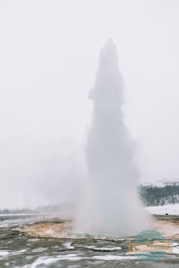 Strokkur gesyer explosion in Iceland