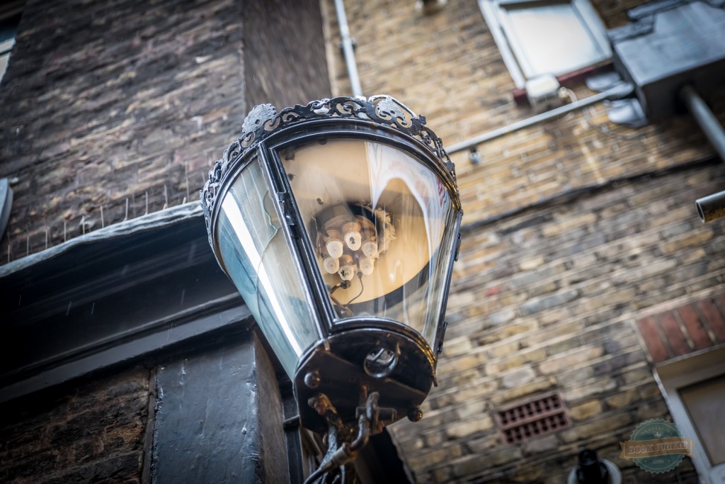 Old oil lamp of Goodwins court, London