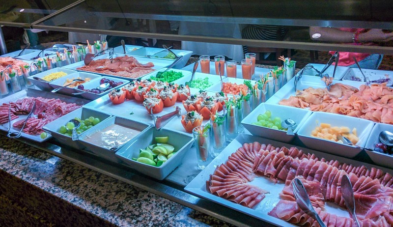 Salad options at the buffet restaurant in Riu Tequila mexico