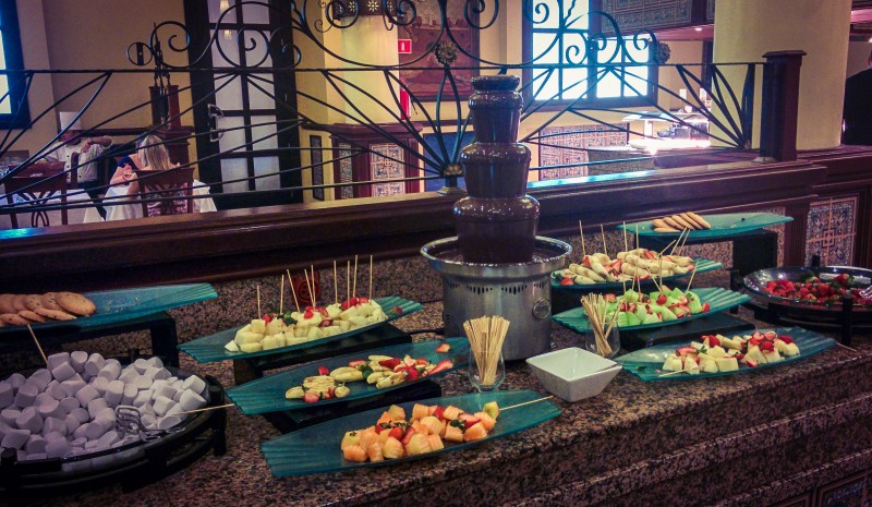 Chocolate and fruit at riu tequila mexico