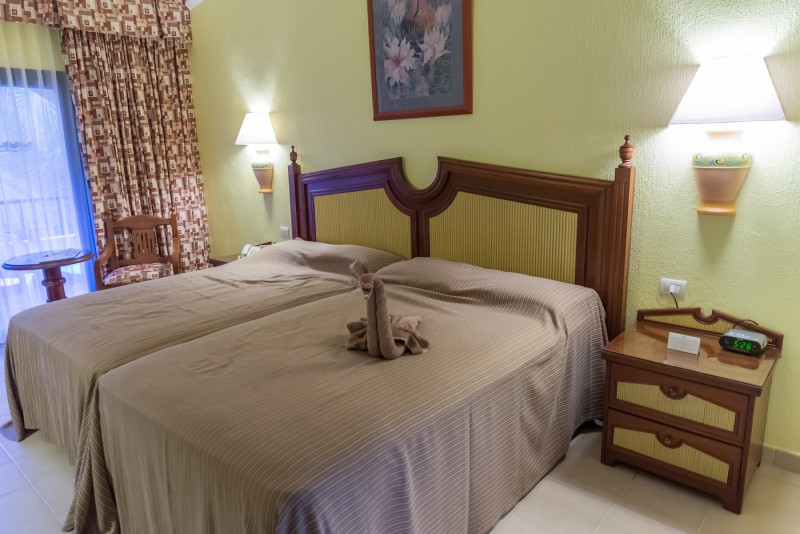 Bedroom at the Riu Tequila, Playacar, Riviera Maya, Mexico.