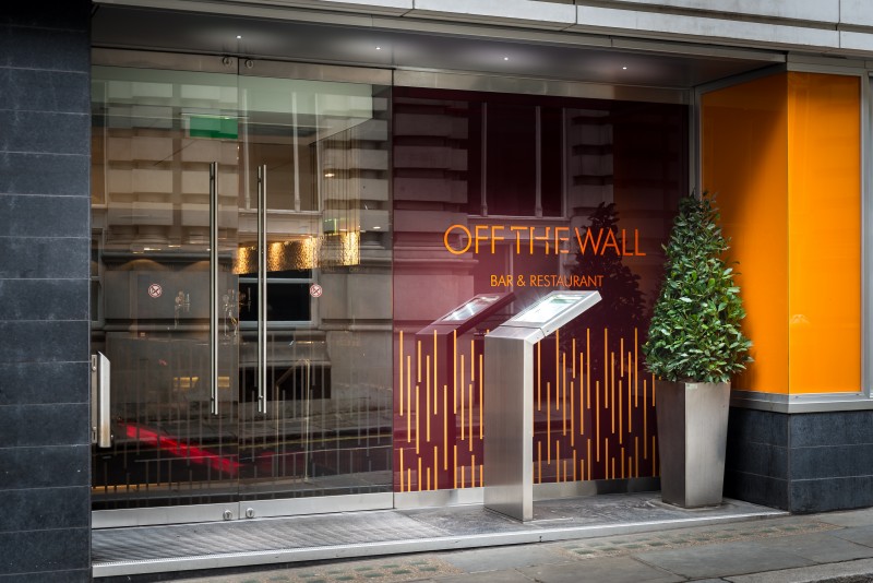 Off The Wall Restaurant attached to the Apex London Wall Hotel