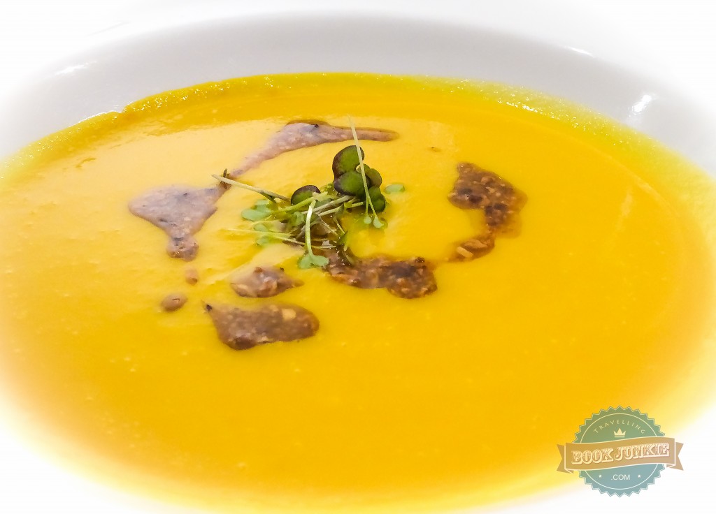 carrot and hazelnut soup at the Inspira santa marta Lisbon portugal