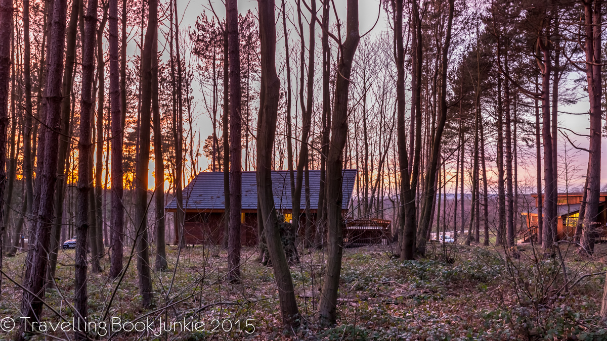 Sun setting forest holidays Sherwood Forest Nottingham