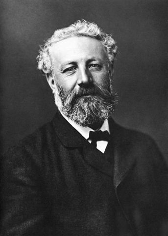 Jules Verne picture black and white portrait