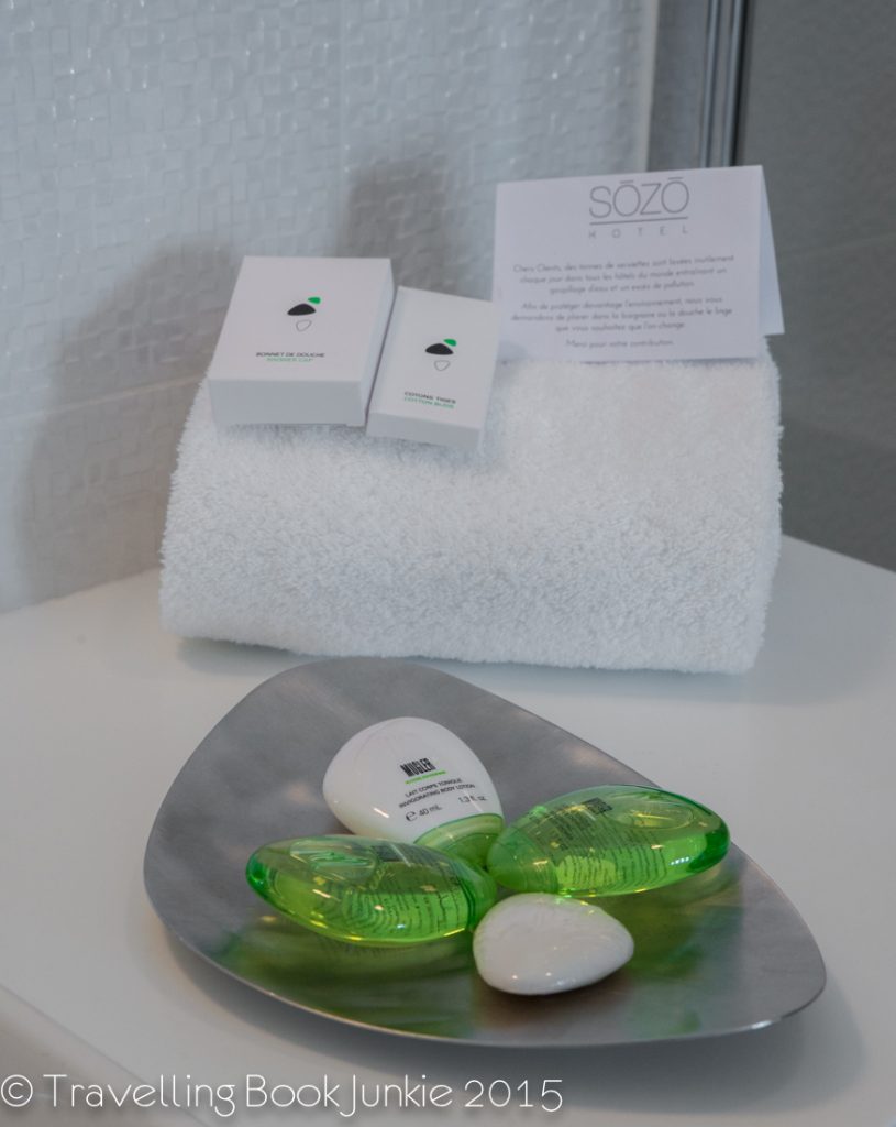 bath toiletries of the Sozo Hotel Nantes France