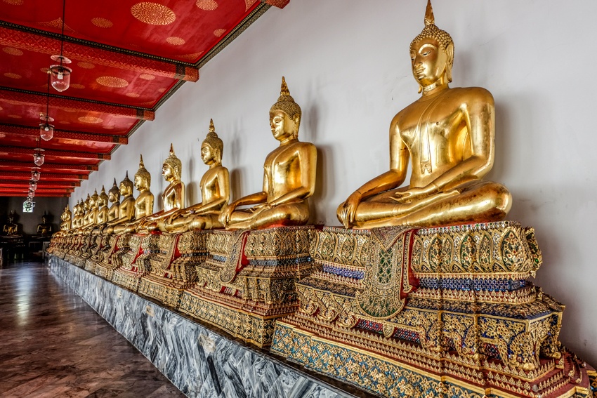 Golden reclining Buddha, Wat Pho, Bangkok, Thailand, Travelling, Travel, Travelling Book Junkie