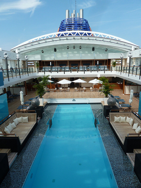 cruise ship pool, cruising, luxury cruising, luxury travel, unique travel, travelling book junkie, cruise ship, view, onboard,