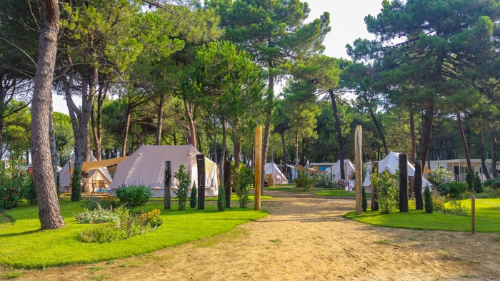 nordisk village, camping ca'savio, venice, italy, glamping, beach, tent, beds, cavallino, coastline,