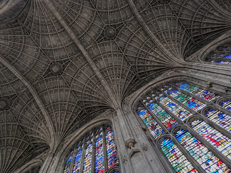 The inside of Kings College Chapel in Cambridge