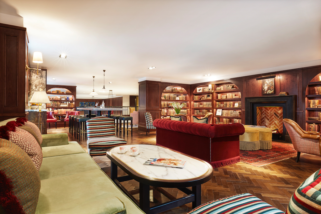 Library at Clayton Hotel in Cambridge