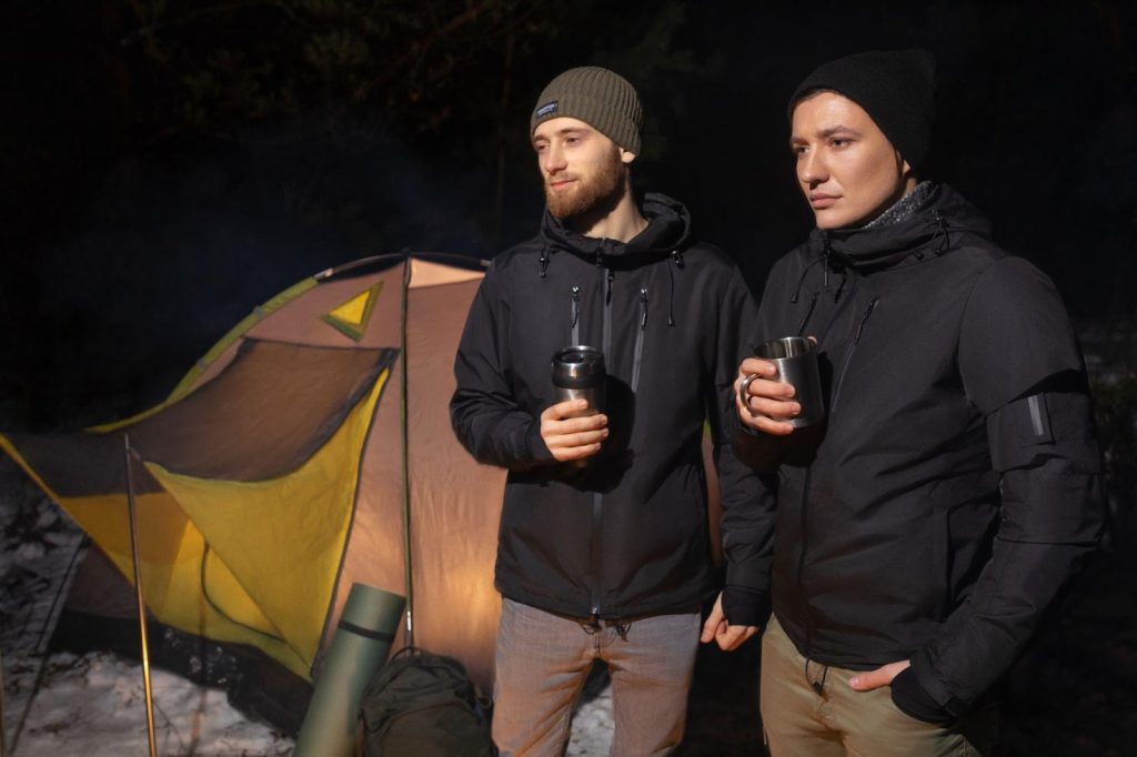 The gamma jacket is also great for cold nights outside and perfect for those camping trips when the temperature drops