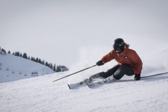 Winter sports including skiing