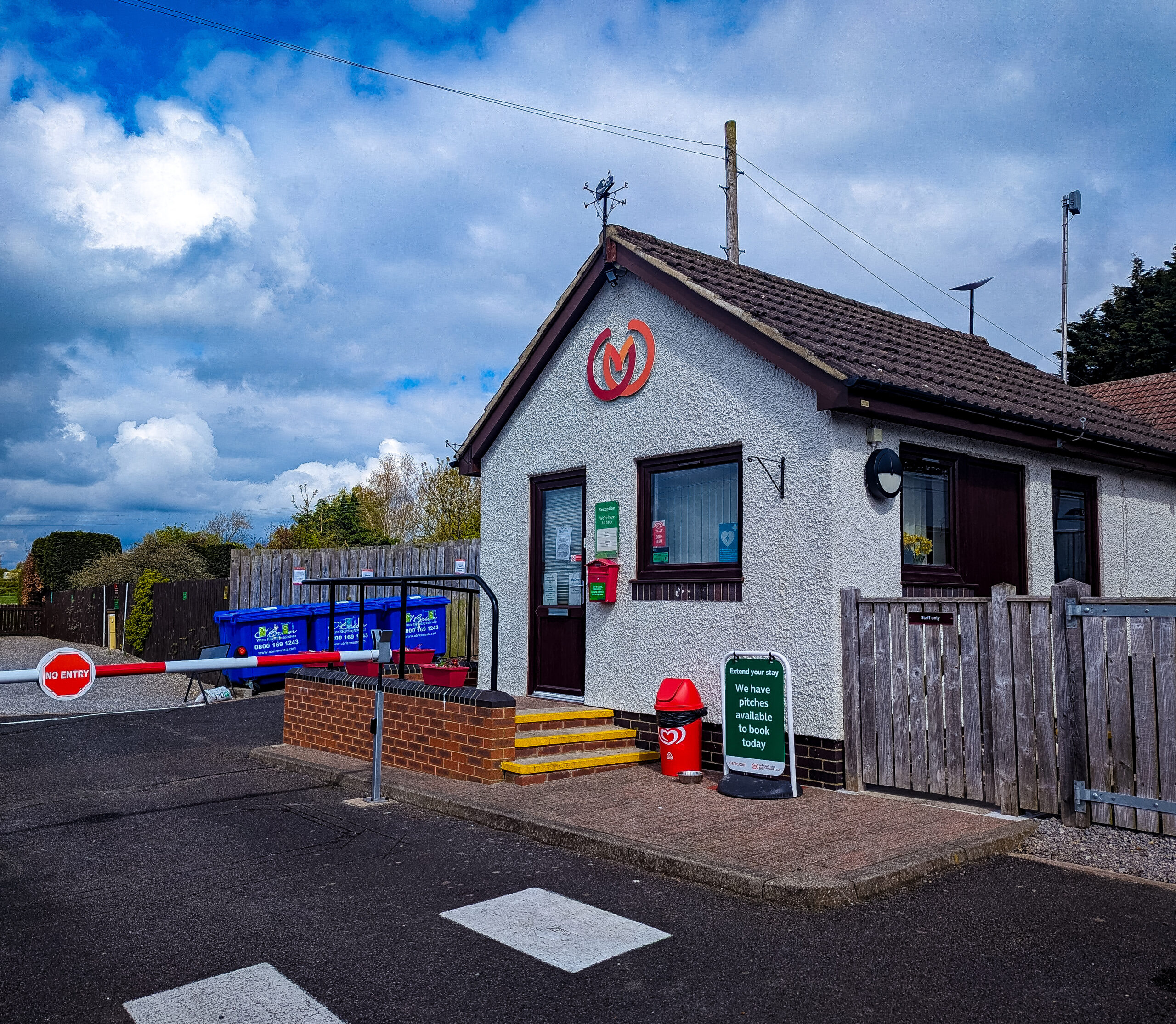 Reception at the Richmond Hargill Caravan and Motorhome Site