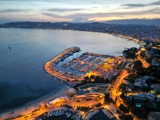 Cannes in the South of France at night