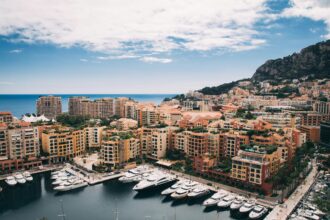 Yachts moored up at Monte Carlo in Monaco