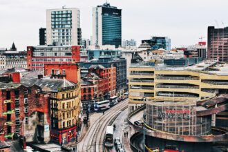 The Manchester city sky line