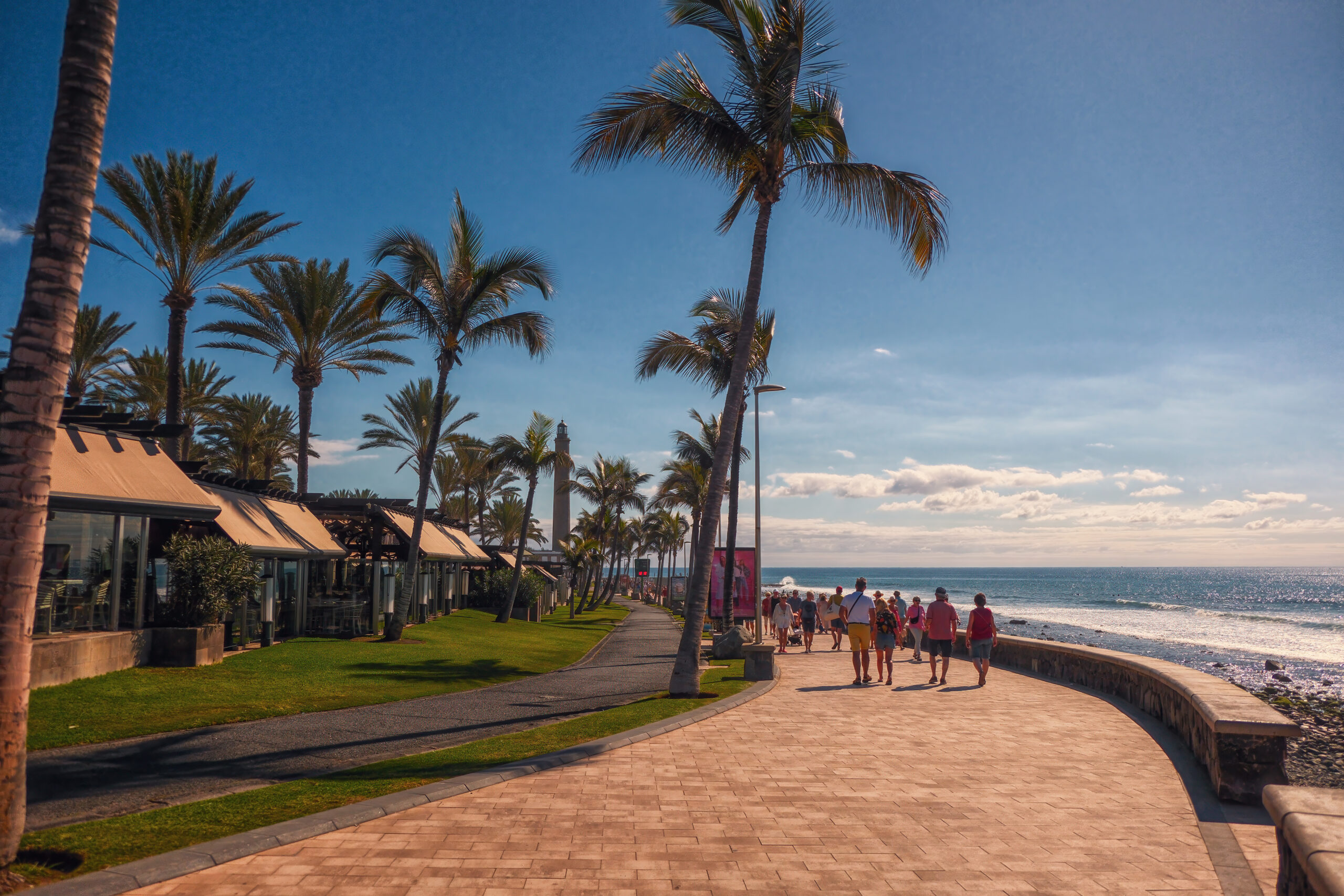 Meloneras promenade in Gran Canaria. 