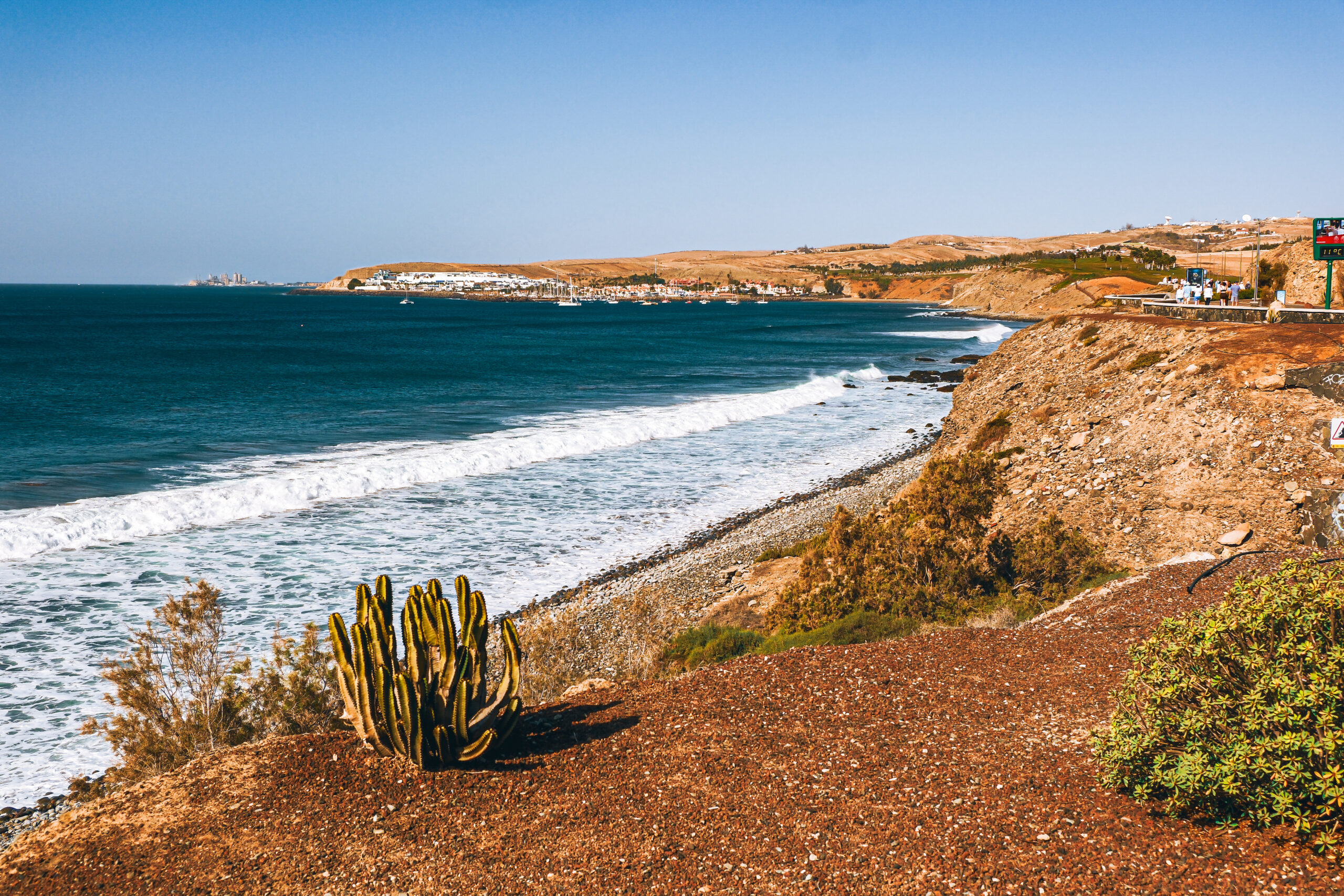 The coast line of Gran Canaria near Meloneras